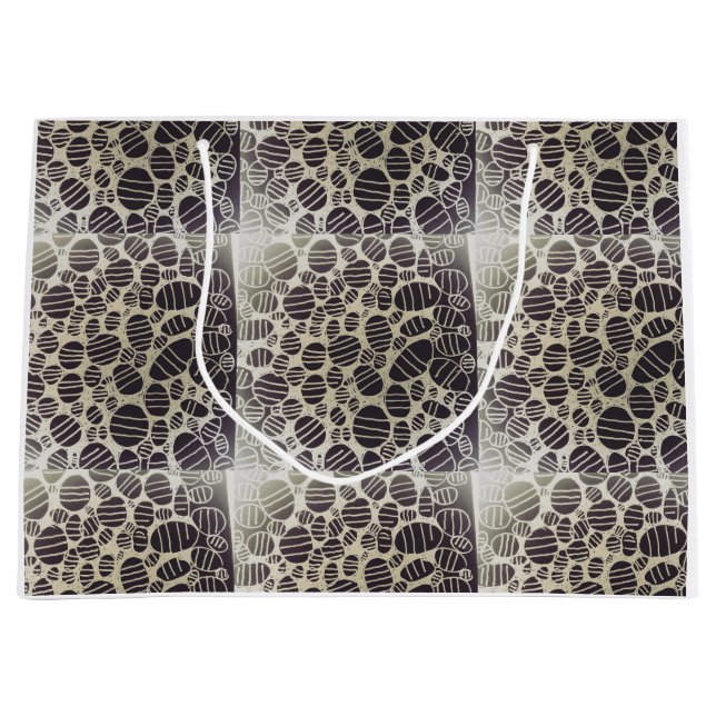 Weiße, schwarze Yaei-Muster verändern Ihr Leben Große Geschenktüte (Vorderseite)