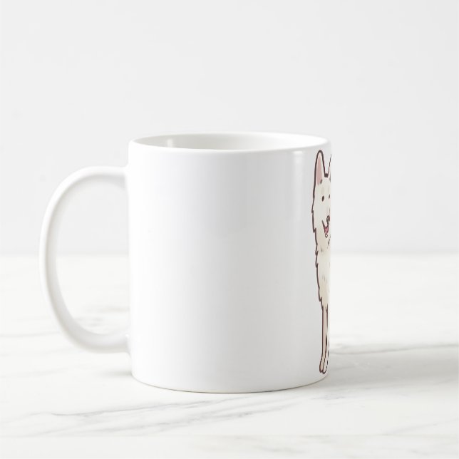 Weiße Schweizer Hirte Kaffeetasse (Links)