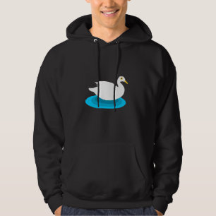 Weiße Schwimmente Hoodie