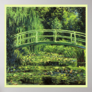 Weiße Seerosen von Claude Monet, Vintage-Kunst Poster
