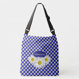 Weiße Shasta Gänseblümchen kundenspezifisch Tragetaschen Mit Langen Trägern