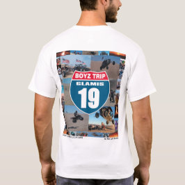 Weiße Shirts Front und Rückseite Boyz Reise-2019