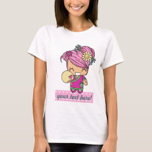 Weiße Shirtschablone Harajuku kawaii kokeshi Pupp T-Shirt