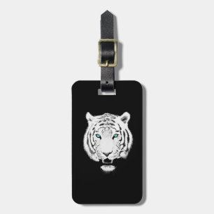 Weiße sibirische Tiger Wildlife Art Gepäckanhänger