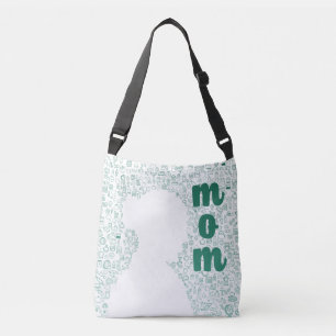 Weiße Silhouette einer Mama Tote Tasche
