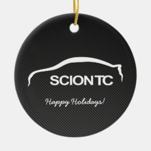 Weiße Silhouette Scion TC mit Keramik Ornament