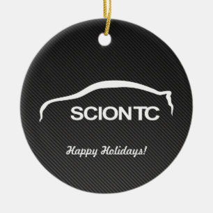 Weiße Silhouette Scion TC mit Keramikornament