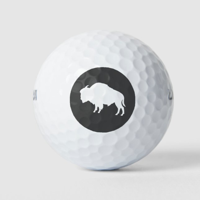 Weiße Silhouette Wildtiere Golfball (Vorderseite)