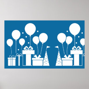 Weiße Silhouetten Poster