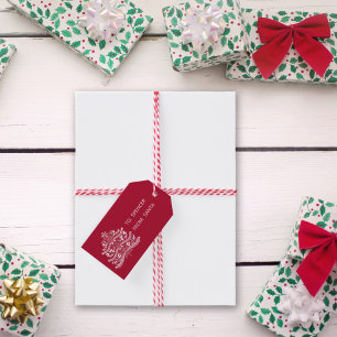 Weiße skandinavische Folk Kunst Nordischer Weihnac Geschenkanhänger