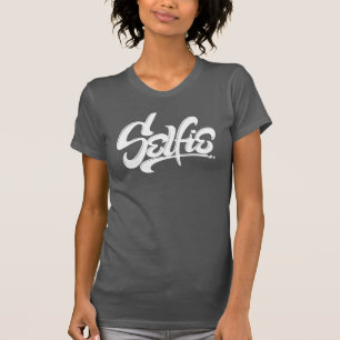Weiße Skateboard Graffiti Selfie Street Art T-Shirt