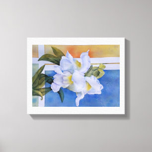 WEISSE SNAP-DRAGONS WRAPPED CANVAS MALERIEREN LEINWANDDRUCK