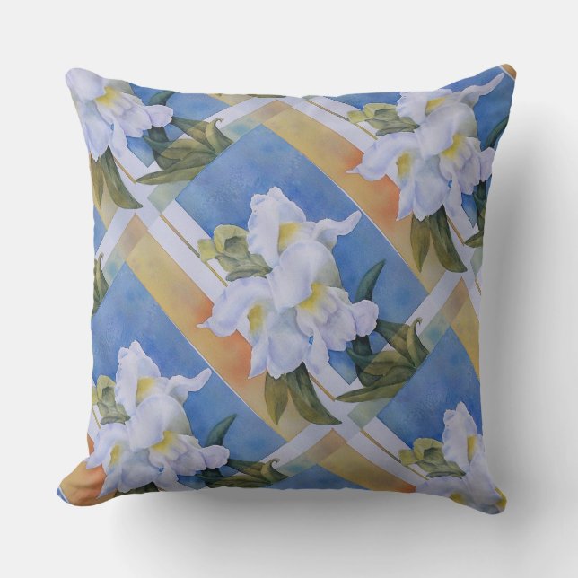 WEISSE SNAPDRAGONS KISSEN (Vorderseite)