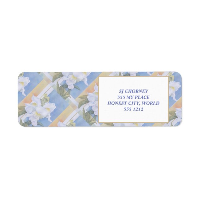 WEISSE SNAPDRAGONS-RÜCKSENDEADRESSEN-AUFKLEBER (Vorne)