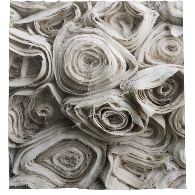 Weiße Spinnstoffpartie Duschvorhang (Vorderseite)