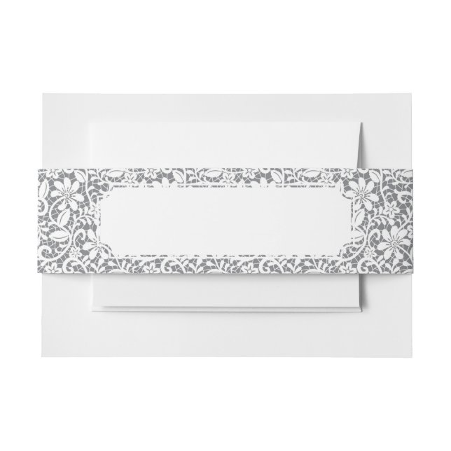 Weiße Spitze 1 Einladungsbanderole (Vorderseite Beispiel)