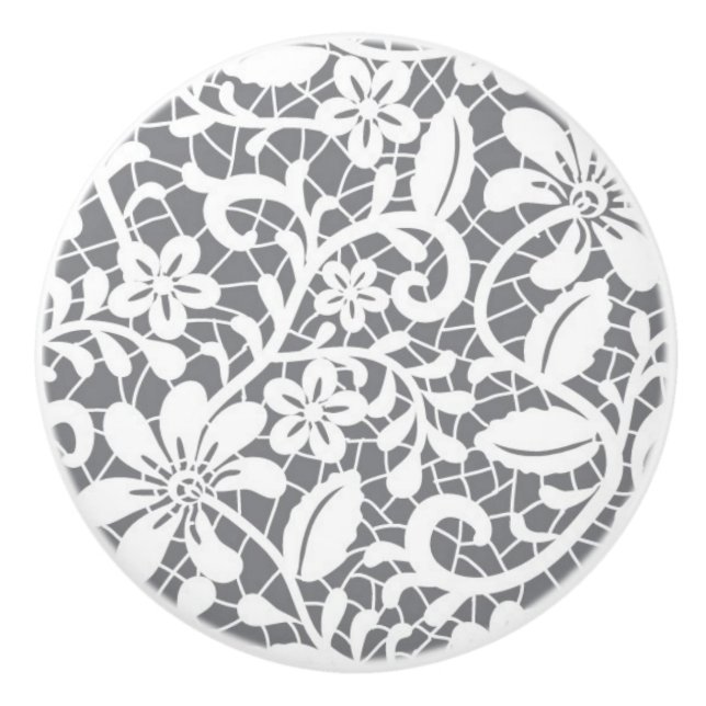 Weiße Spitze 1 Keramikknauf (Vorderseite)