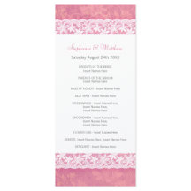 Weiße Spitze auf Korallenrosa Hochzeitskarte