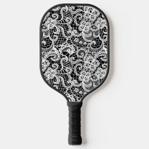 Weiße Spitze auf schwarz Pickleball Schläger