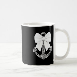 Weiße Spitze Fliege Schifffahrt Kreuzfahrt Anker B Kaffeetasse