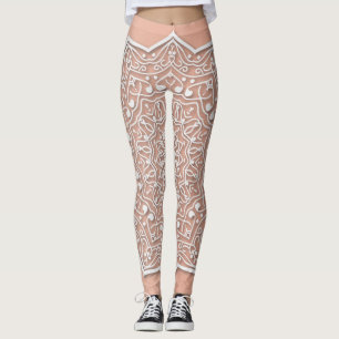 Weiße Spitze-Leggings Leggings
