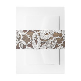Weiße Spitze | Stall Wood Wedding Einladungsbanderole