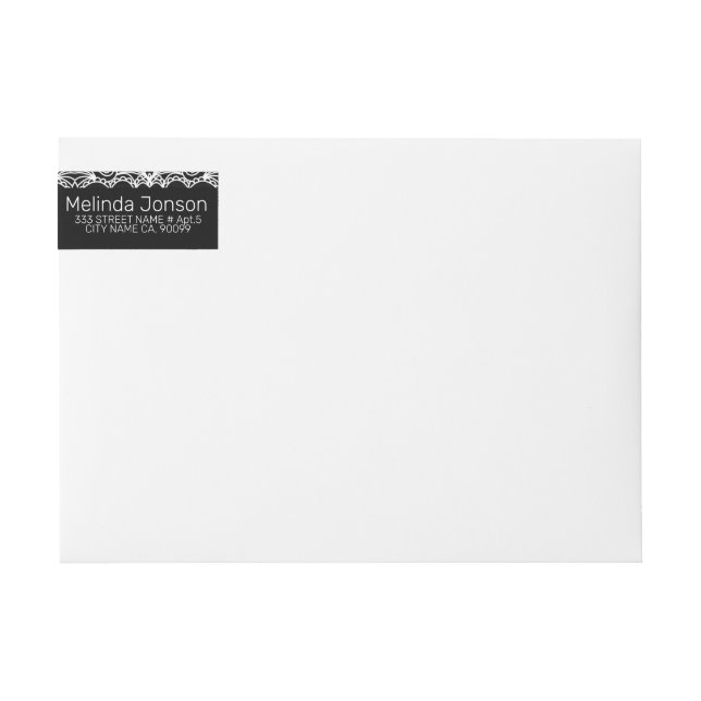 Weiße Spitze über Schwarz (Vorderseite)