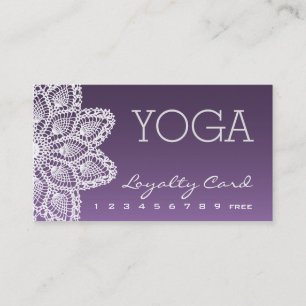 Weiße Spitze-Yoga-Loyalitäts-Karte Treuekarte