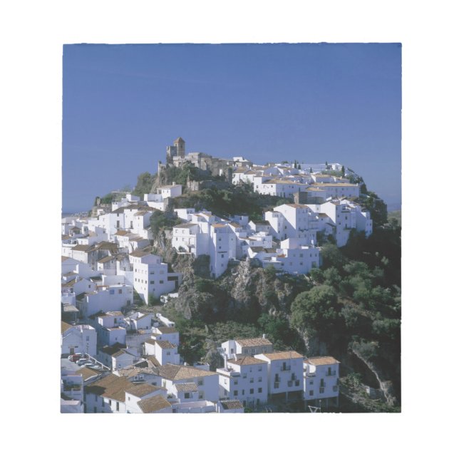 Weiße Stadt Casares, Andalusien, Spanien Notizblock (Vorderseite)