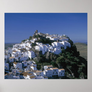 Weiße Stadt Casares, Andalusien, Spanien Poster