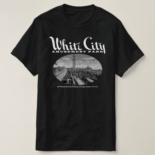 Weiße Stadt Vergnügungspark, Chicago, IL T-Shirt (Design vorne)