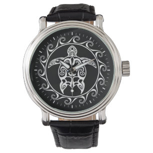 Weiße Stammes- Schildkröte Armbanduhr