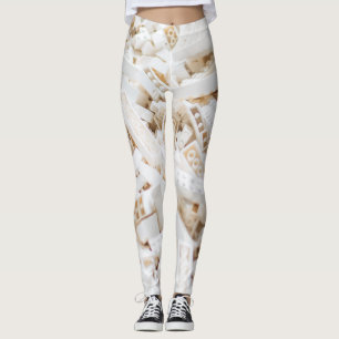 weiße Steine Leggings