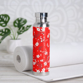 Weiße Stellen auf Rot Trinkflasche