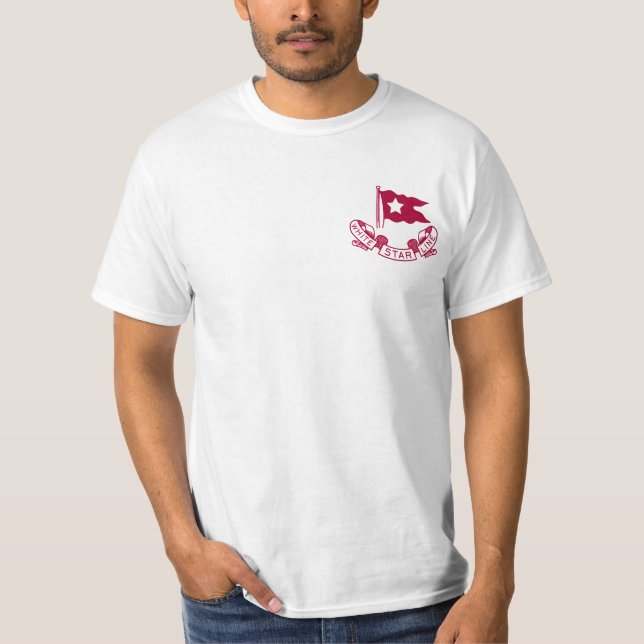 Weiße Stern-Linie Logo T-Shirt (Vorderseite)