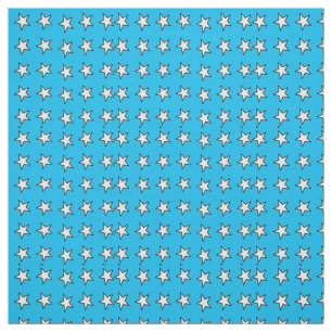Weiße Sterne auf blau Stoff