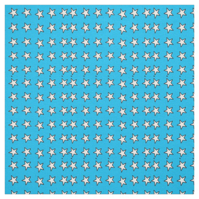 Weiße Sterne auf blau Stoff (Muster)