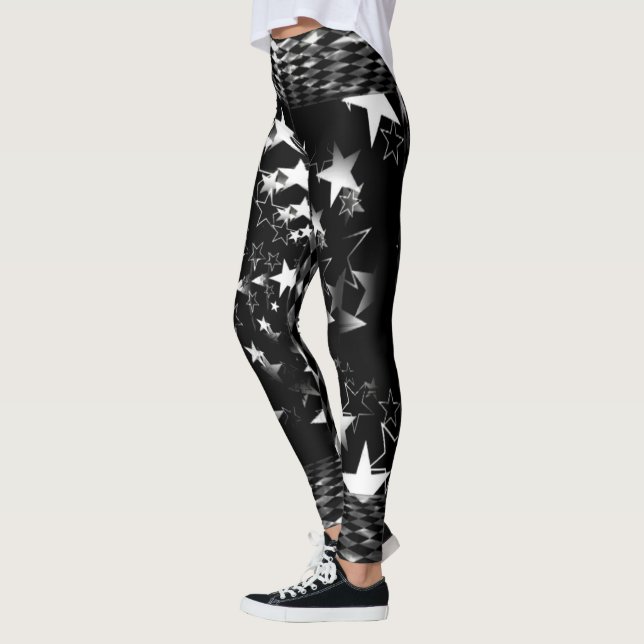 Weiße Sterne Leggings (Links)