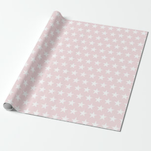 Weiße Sterne Rosa Modernes Design Trendsetter Geschenkpapier