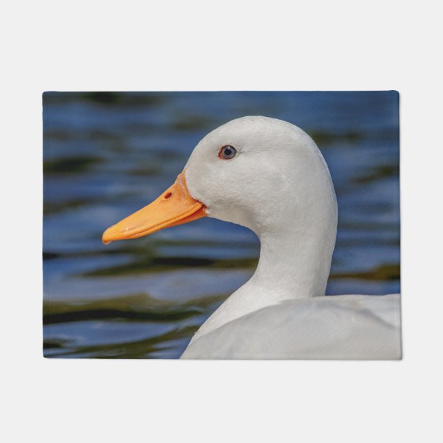 Weiße Stockenten-Ente Fußmatte (Vorderseite)