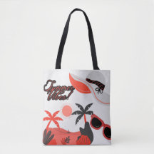 Weiße Strandtasche Sommer-Vibes