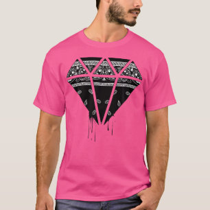 Weiße Straße tragen Hip Hop Black Bandana Clot T-Shirt