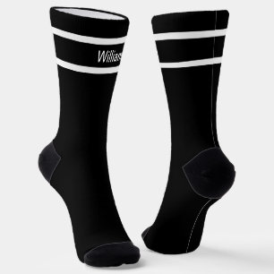 Weiße Streifen auf schwarz hinzufügen Socken