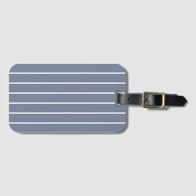 Weiße Streifen - Gepäckmarke Gepäckanhänger (Vorderseite (Horizontal))