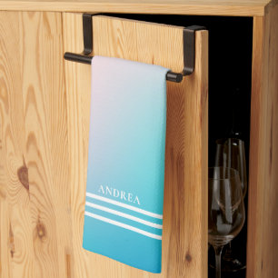 Weiße Streifen mit weichem Verlauf Geschirrtuch