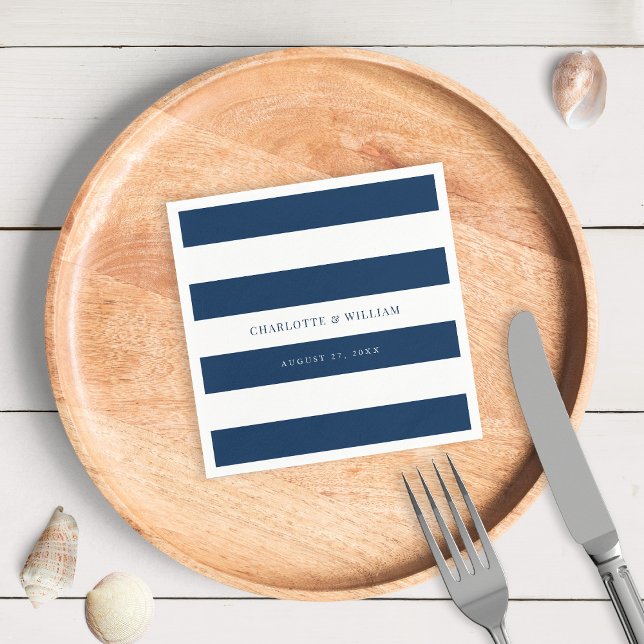 Weiße Streifen und bearbeitbare farbenfrohe Hochze Serviette (Von Creator hochgeladen)