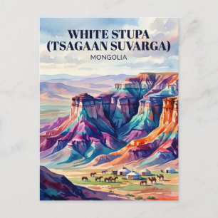 Weiße Stupa (Tsagaan Suvarga), Ulziit, Dundgovi, M Postkarte