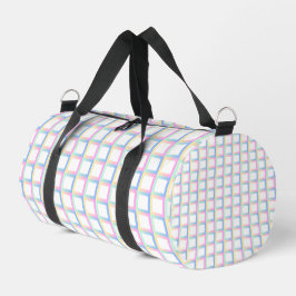 Weiße symmetrische Prüfmuster Duffle Bag