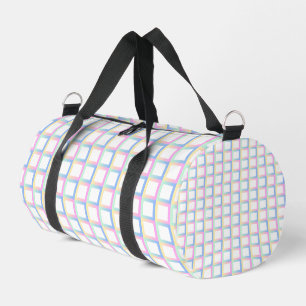 Weiße symmetrische Prüfmuster Duffle Bag