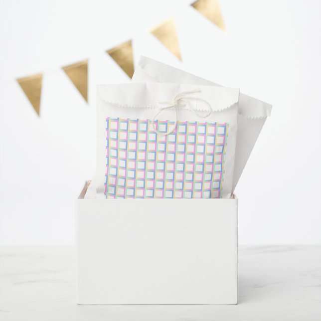 Weiße symmetrische Prüfmuster Geschenktütchen (Party)